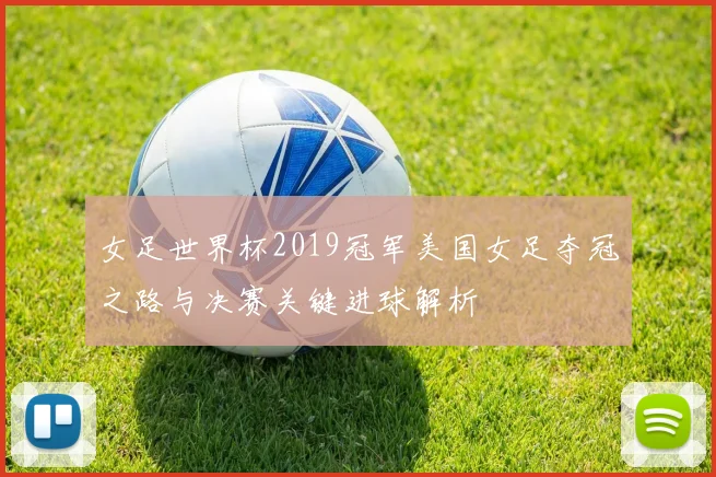 女足世界杯2019冠军美国女足夺冠之路与决赛关键进球解析
