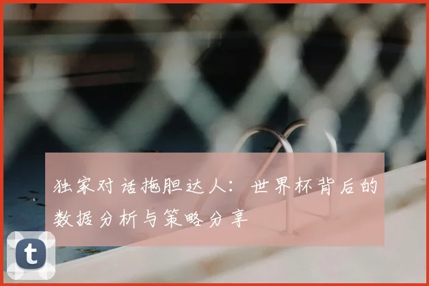 独家对话拖胆达人：世界杯背后的数据分析与策略分享